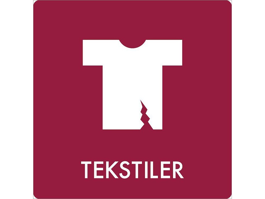 Piktogram Tekstilaffald 180x180mm