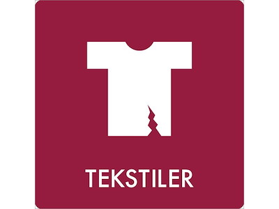 Piktogram Tekstilaffald 180x180mm