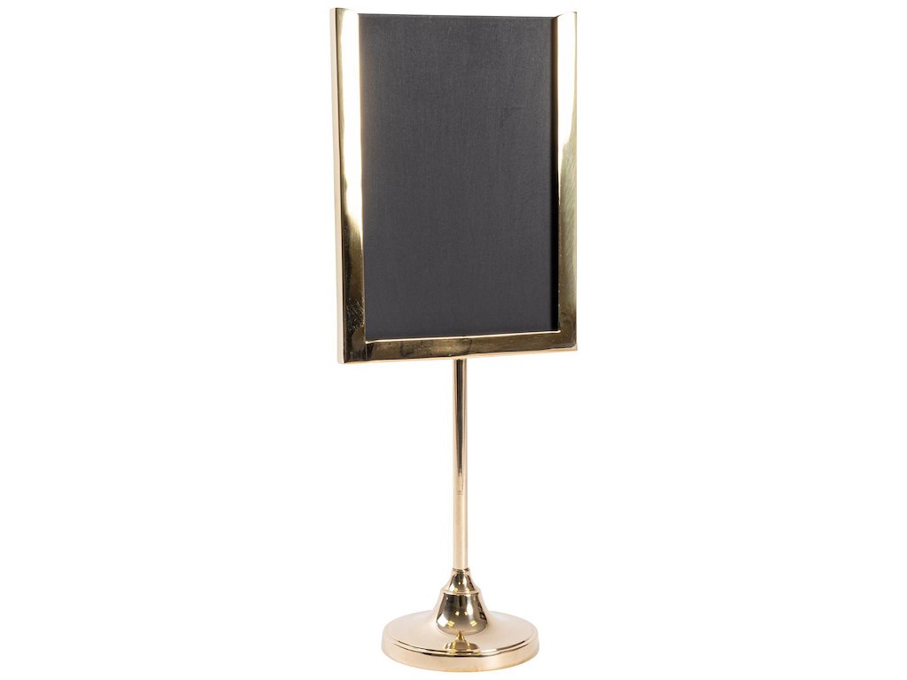 Menukortholder med tavle A5 16x40cm. Messing