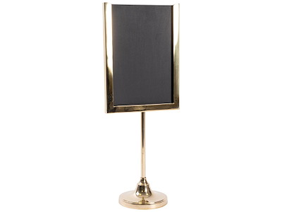 Menukortholder med tavle A5 16x40cm. Messing