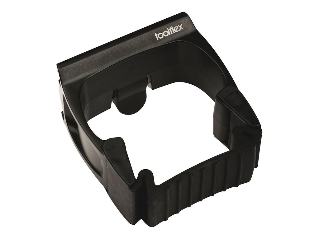 Skafteholder Toolflex Motion 15-35mm plast sort til montering på skinne