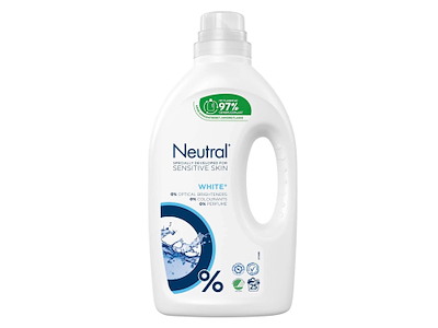Tøjvask Flydende Neutral White uden Parfume/Blegemiddel/Optisk hvidt 1250 ml