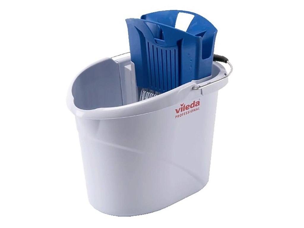 Spand Vileda UltraSpeed Mini 10ltr med Presse Grå/Blå til fladmopper