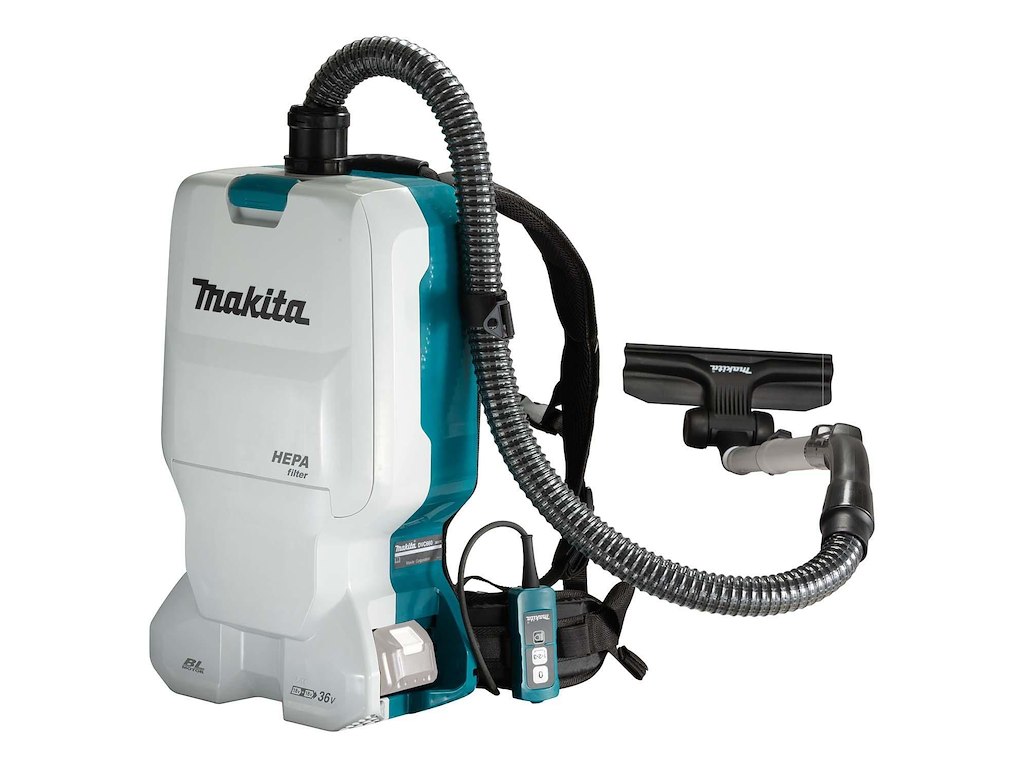 Støvsuger Rygstøvsuger Makita LXT 2x18V 6ltr 5.9kg med Tilbehør u. Lader/Batteri