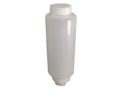 Plastflaske FIFO 710ml Ø7.6XH21cm PE Med Låg Hvid