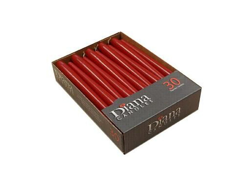 Antiklys Ø22x245 mm Brændetid 7.5 timer Rubinrød