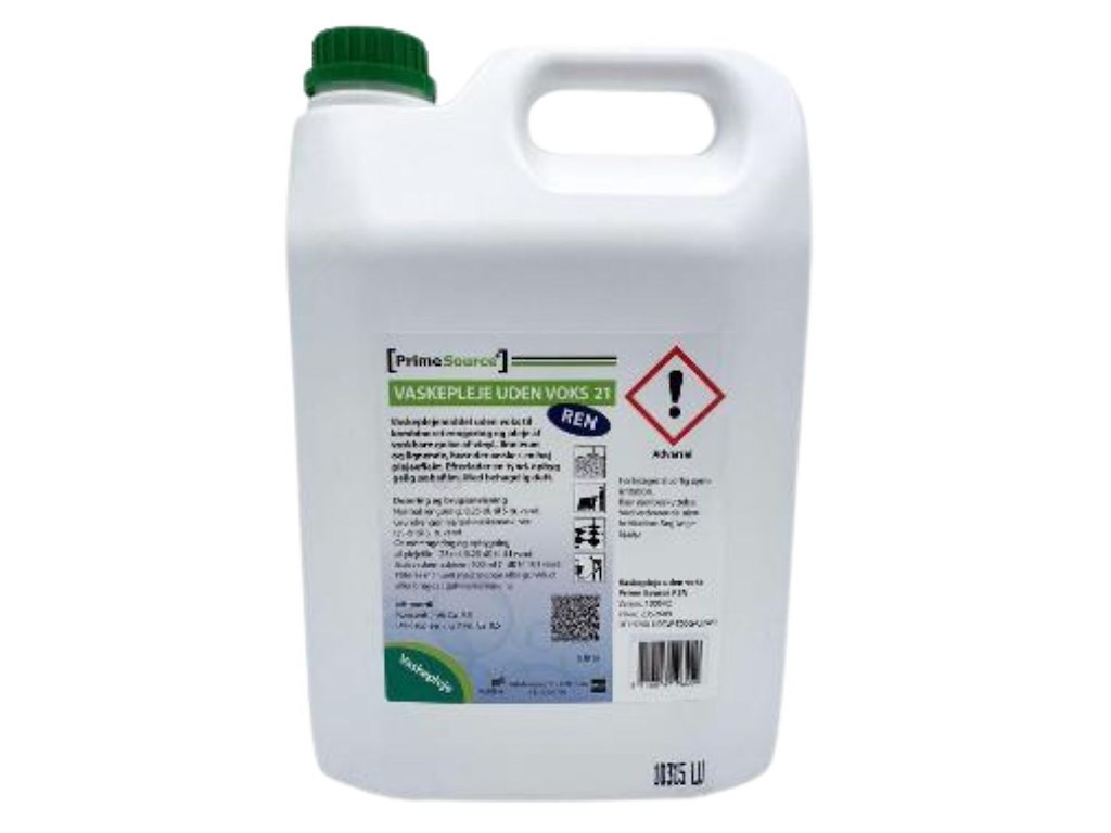 Vaskepleje Prime Source Ren 21 uden Voks med Farve/Parfume 5 ltr Grøn