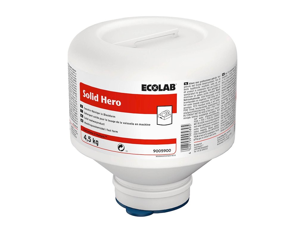 Maskinopvask Anlæg Fast Solid Hero 4.5kg med Klor Hårdt til belægninger