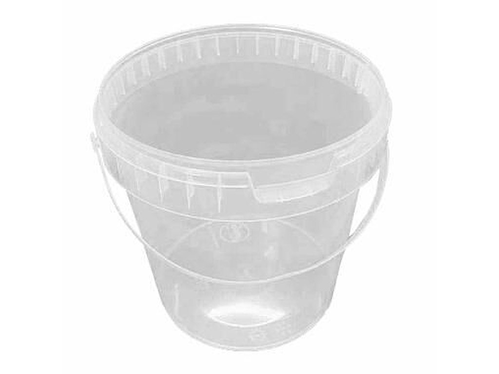 Bøtte spand EZE1180 1100 ml Ø132x132 mm med hank PP Klar