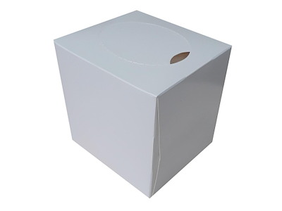 Ansigtsserviet neutral 2 lag nyfiber 20x21 cm i 100 stk. i cube