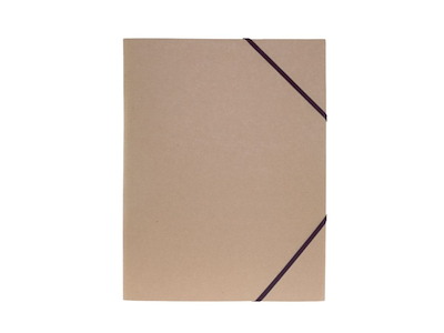 Elastikmappe i Pap Natur Sort