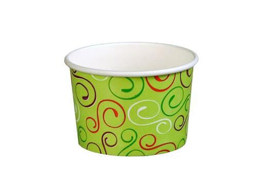 Isbæger 120/140 ml 3 oz Ø74x49 mm Pap Green twiddle