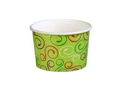 Isbæger 120/140 ml 3 oz Ø74x49 mm Pap Green twiddle
