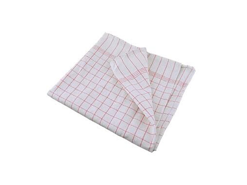 Viskestykke 50x100 cm Rødternet