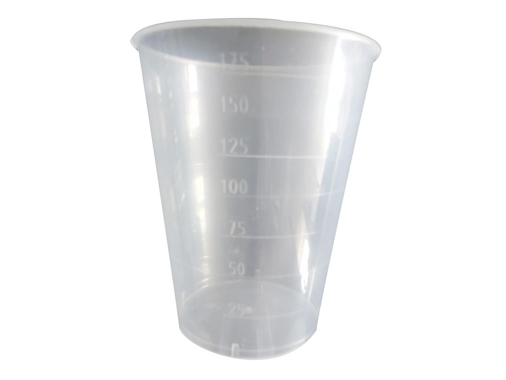 Drikkebæger 185 ml med Målestreg PP Natur