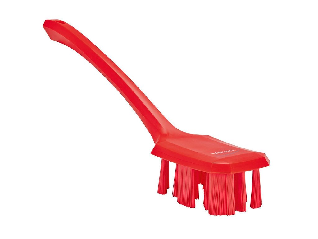 Håndbørste UST 260 mm Stiv Langt skaft Rød