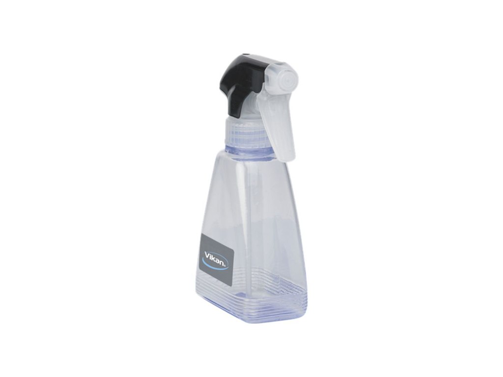 Flaske Spray 250ml med Hoved/Label Klar/Sort