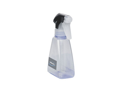 Flaske Spray 250ml med Hoved/Label Klar/Sort