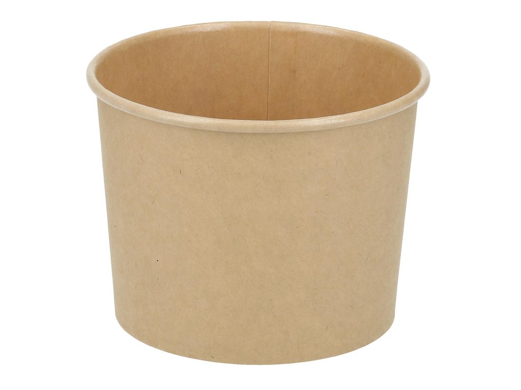 Papbæger Verive soup-to-go 350 ml /12 oz Ø96 x 69 mm pap/PLA brun kraft