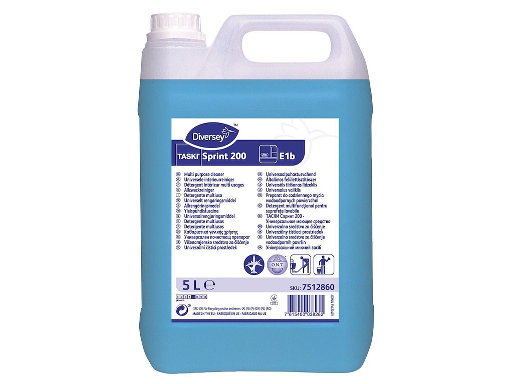 Universalrengøring Sprint 200 E1b med Farve/Parfume 5 ltr Blå