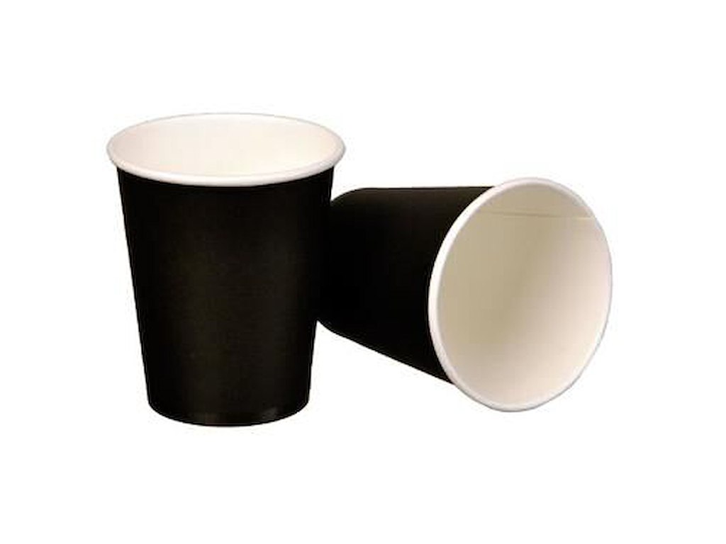 Kaffebæger Pap Ø80xH90mm 25cl 8oz Single Wall Sort