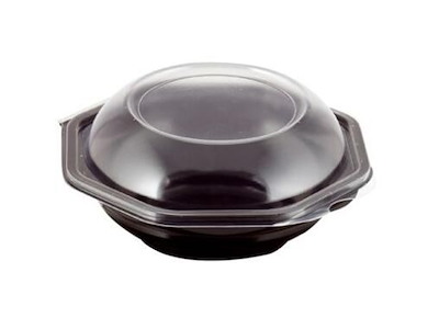 Multiboks Octaview 190x190x70 mm med Dressingbæger PS Sort/Klar