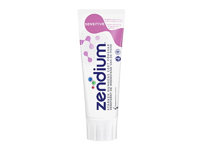 Tandpasta Zendium Sensitive stå-tube 1450 ppm flour 75 ml