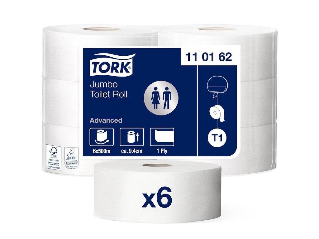 Toiletpapir Tork Advanced Jumbo T1 1-lag Ø26cm 500m