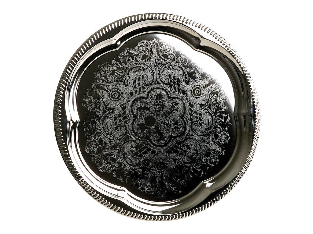 Serveringsfad Ø35 cm Rund Sølvblik