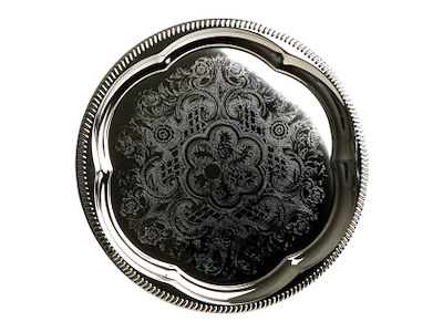 Serveringsfad Ø35 cm Rund Sølvblik