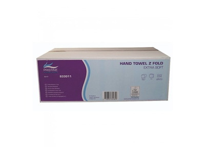 H?ndkl?deark Pristine Extra Soft Z-Fold 2-lag L24xB20.6xD8cm Nyfiber Hvid