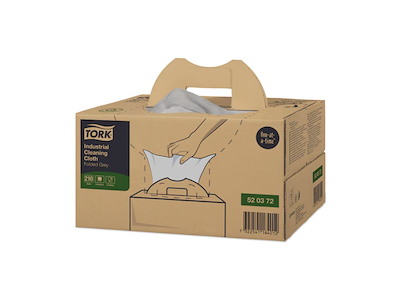 Aftørringsklud Tork Industri W7 1-lag 415x355 mm Grå