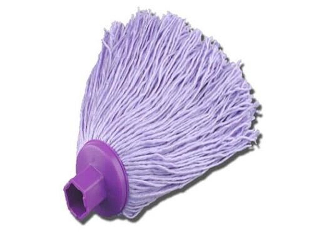 Mopgarn/Rundmoppe Mini Mery Micro 175g Microfiber m. Sekskantet gevind Lilla Våd