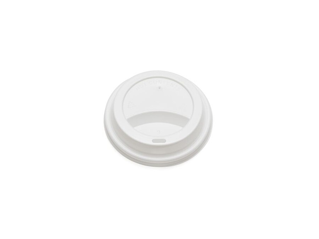 Drikkelåg Plast Ø90xH20mm Til Kaffebæger Hvid