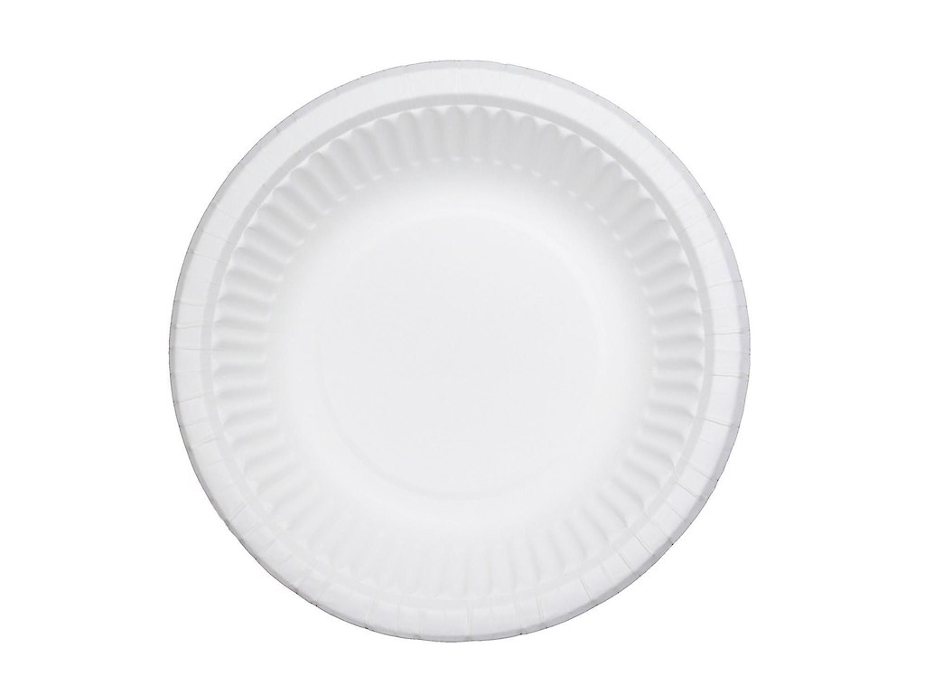 Paptallerken Catersource Ø19cm dyb 400 ml clay-coated Hvid