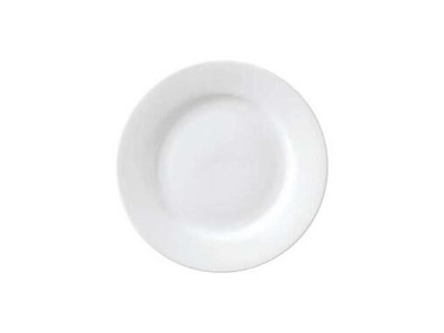 Tallerken flad med fane Superwhite Ø17 cm Porcelæn Hvid