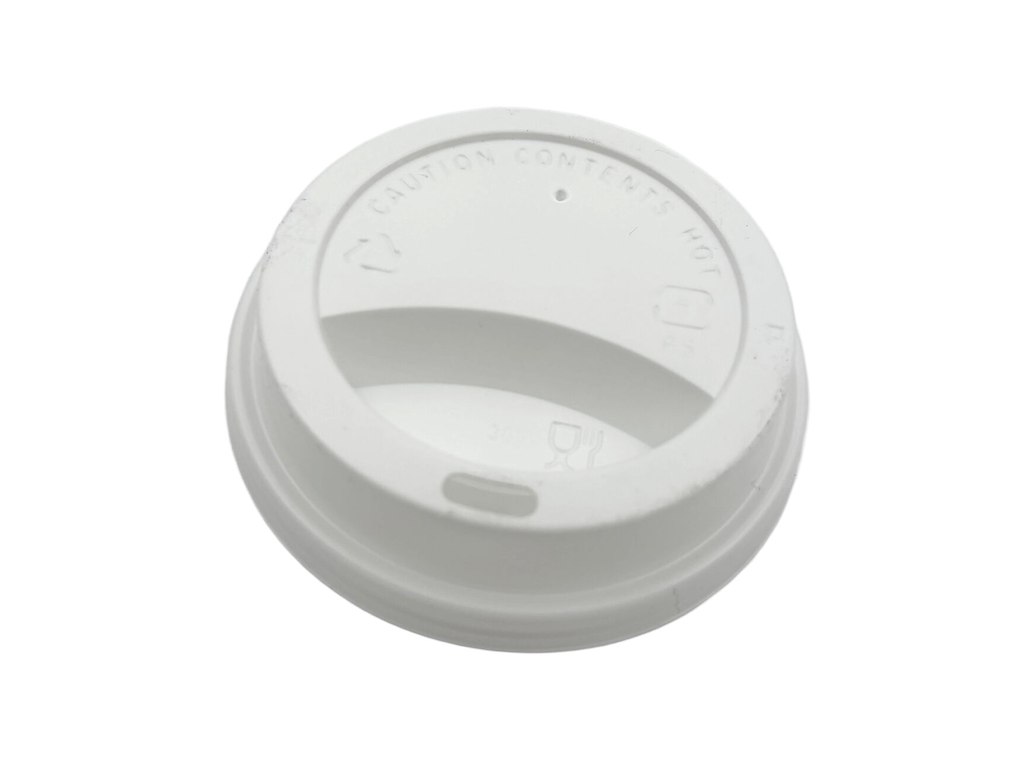 Drikkelåg Plast Ø90xH20mm Til Kaffebæger Hvid