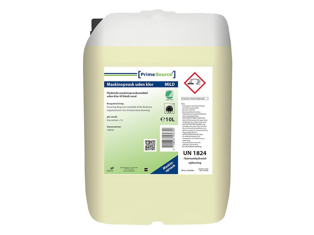 Maskinopvask Flydende Prime Source Mild 12.6kg Svanemærket uden Klor Blødt