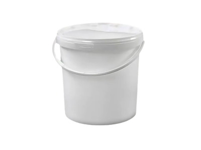 Spand 10 ltr ø26,5 cm med hank/låg Plast Hvid