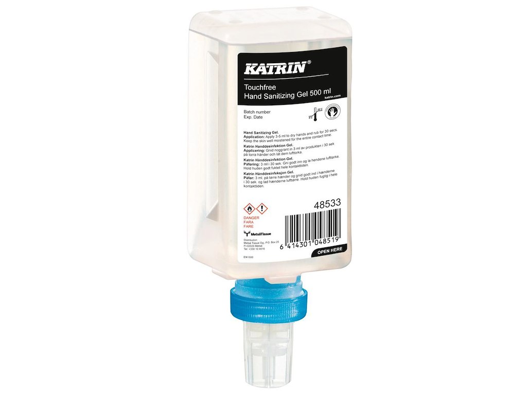 Hånddesinfektion Gel Katrin Touchfree 500 ml