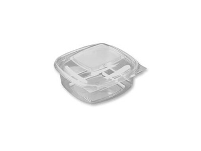 Plastbakke SquarePac 250 ml 130x127x40 mm Hængslet låg APET Klar