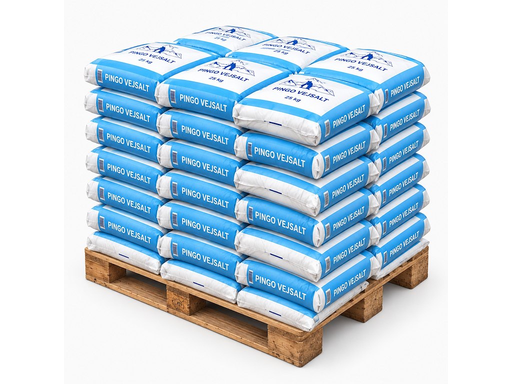 Pingo vejsalt – 42 × 25 kg | Leveret pris – alt inkl.