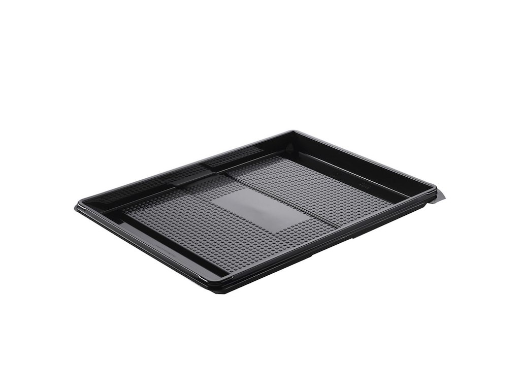 Bakke Zen Tapas 1-rum Rektangulær 1134ml L320xB250xH20mm RPET Sort