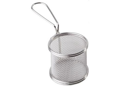 Serveringskurv Mini Friture Ø8x8 cm Rustfri stål