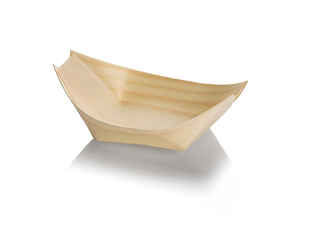 Båd bakke 80x45x20mm træ natur