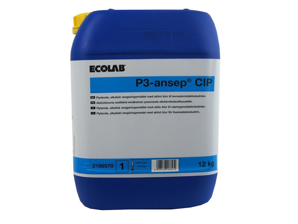 Grundrengøring Inv P3-ansep CIP 12kg med Klor Manuel til tanke/filtre/rør