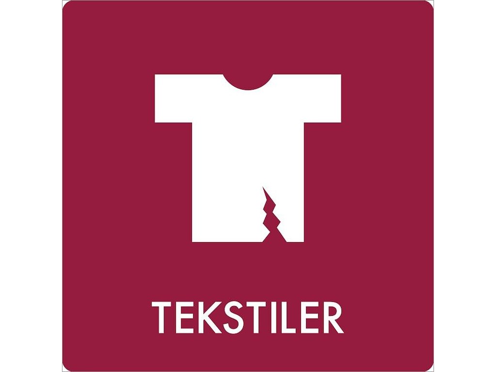Piktogram Tekstilaffald 60x60mm