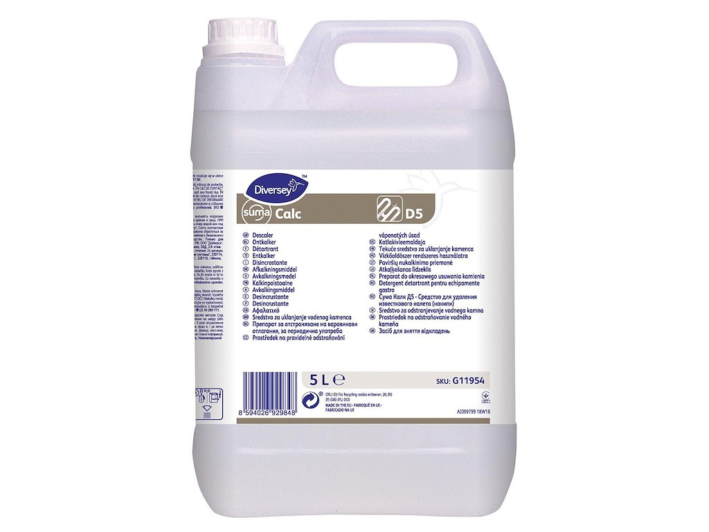 Afkalker Flydende Suma Calc D5 til Kaffe/Opvask-/Vaskemaskiner og andet 5 ltr