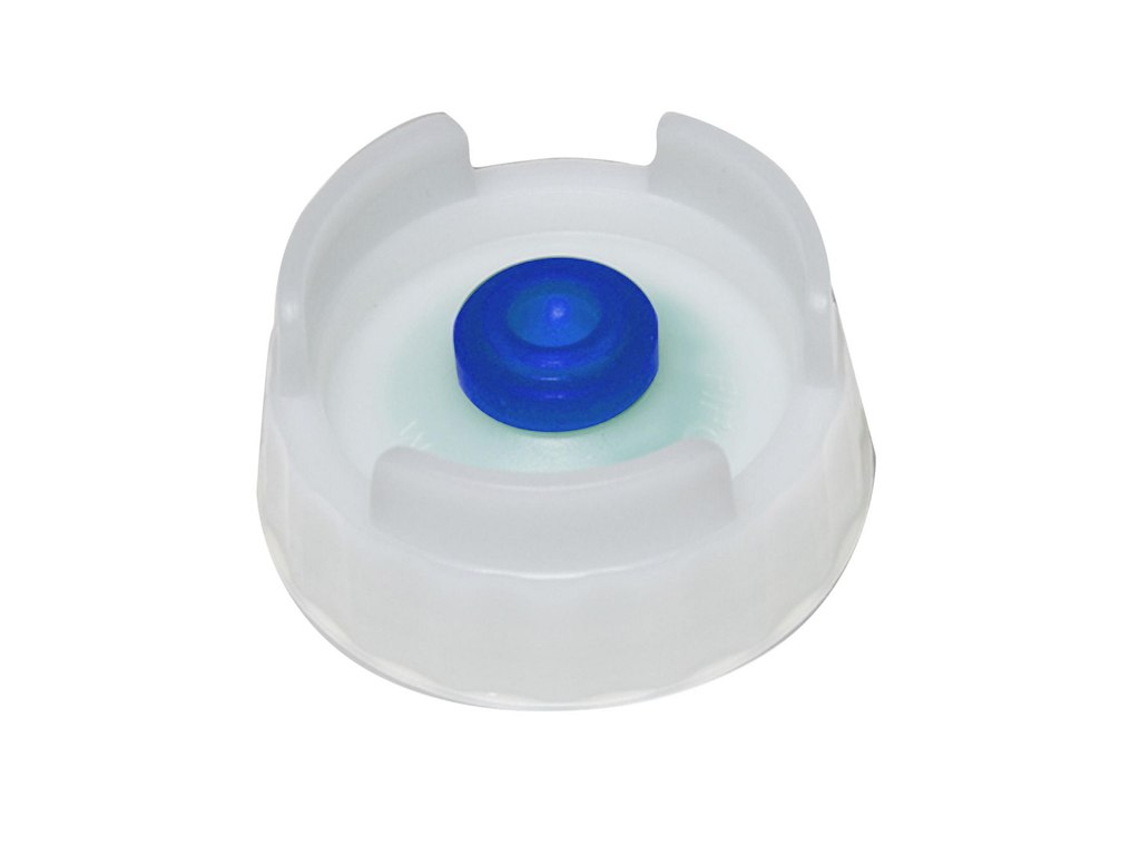 Låg Til FIFO Plastflaske Ø5xH2.5cm Hvid/Blå