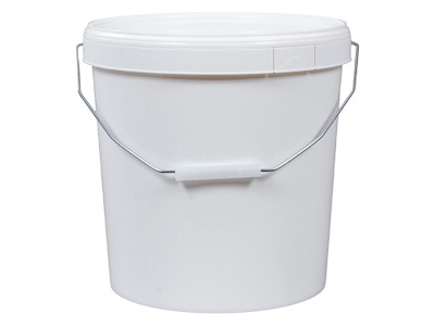 Spand 14,4 ltr med hank Emsafe Ø292 mm uden låg plast hvid